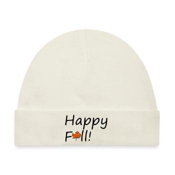Happy Fall - Baby Premium Organic Mütze - Naturweiß - Vorne