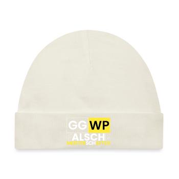 gg wp, falsche Meisterschaften - Baby Premium Organic Mütze - Naturweiß - Vorne