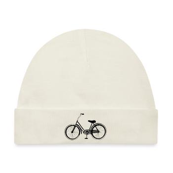 Fahrrad Gekritzel Fahrräder Radfahren Silhouette 7 - Baby Premium Organic Mütze - Naturweiß - Vorne