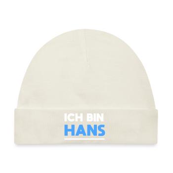 Hans Name Spruch für stolze Hans - Baby Premium Organic Mütze - Naturweiß - Vorne