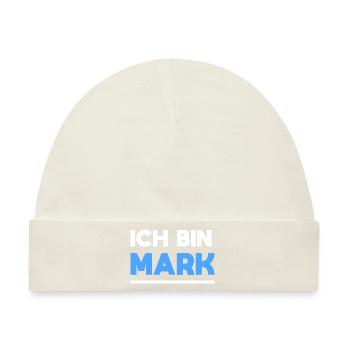 Mark Name Spruch für stolze Marks - Baby Premium Organic Mütze - Naturweiß - Vorne