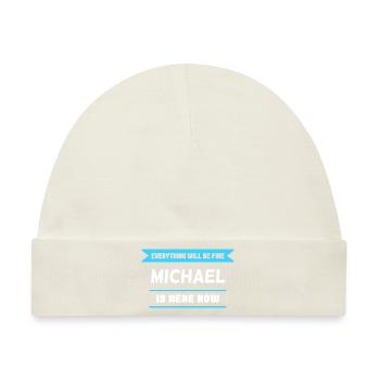 Michael Name Saying für stolze Michaels - Baby Premium Organic Mütze - Naturweiß - Vorne