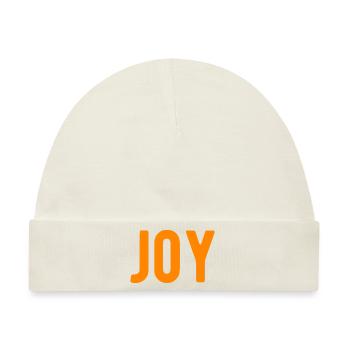 joy love piece - Baby Premium Organic Mütze - Naturweiß - Vorne