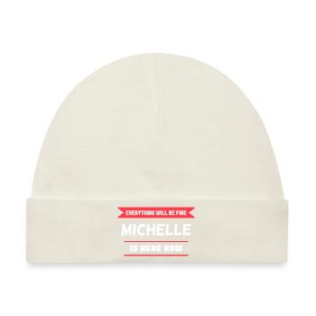 Michelle Name Spruch für stolze Michelles - Baby Premium Organic Mütze - Naturweiß - Vorne