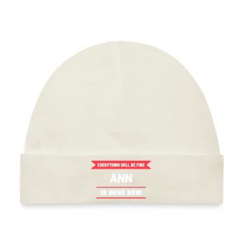 Ann Name Saying für stolze Anns - Baby Premium Organic Mütze - Naturweiß - Vorne