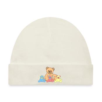 Teddybär teddy - Baby Premium Organic Mütze - Naturweiß - Vorne
