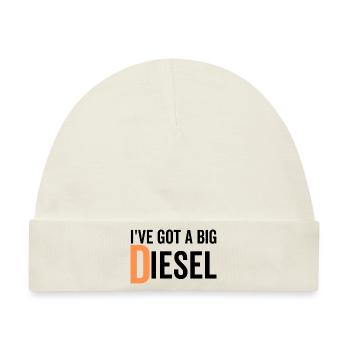 Ich habe einen großen Diesel - Baby Premium Organic Mütze - Naturweiß - Vorne