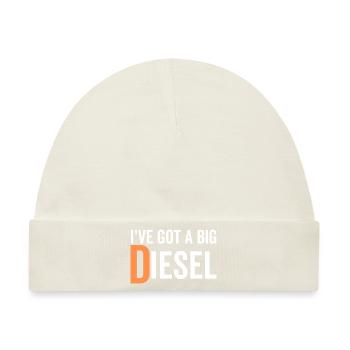 Ich habe einen großen Diesel - Baby Premium Organic Mütze - Naturweiß - Vorne