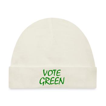 Vote green - Baby Premium Organic Mütze - Naturweiß - Vorne
