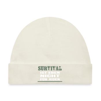 wild Bushcraft outdoor survival Prepper - Baby Premium Organic Mütze - Naturweiß - Vorne