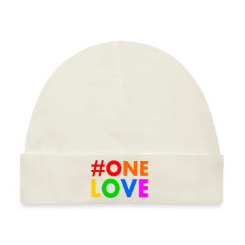 One love - Baby Premium Organic Mütze - Naturweiß - Vorne
