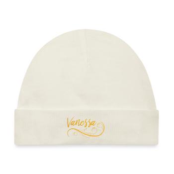Vanessa - Baby Premium Organic Mütze - Naturweiß - Vorne