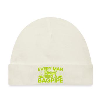 Dudelsack Dudelsackspieler Dudelsäcke Geschenk - Baby Premium Organic Mütze - Naturweiß - Vorne