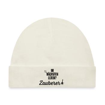 Simsalabim, Zauberer, Zauberschüler, Zaubertrank - Baby Premium Organic Mütze - Naturweiß - Vorne