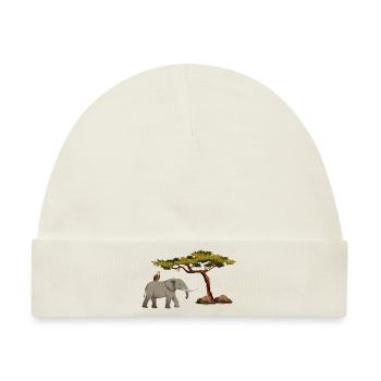 Safari Zoo Animal Safari Zoo - Baby Premium Organic Mütze - Naturweiß - Vorne