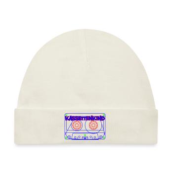 Kassettenkind Tape | Farben änderbar - Baby Premium Organic Mütze - Naturweiß - Vorne