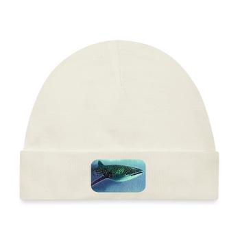 Walhai whale shark - Baby Premium Organic Mütze - Naturweiß - Vorne