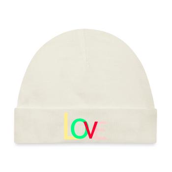 Love - Baby Premium Organic Mütze - Naturweiß - Vorne