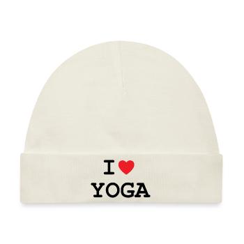 Ich liebe Yoga - Baby Premium Organic Mütze - Naturweiß - Vorne