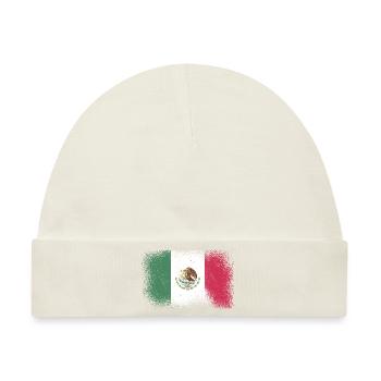 Mexiko Flagge Mexikanische Fahne Mexico Südamerika - Baby Premium Organic Mütze - Naturweiß - Vorne