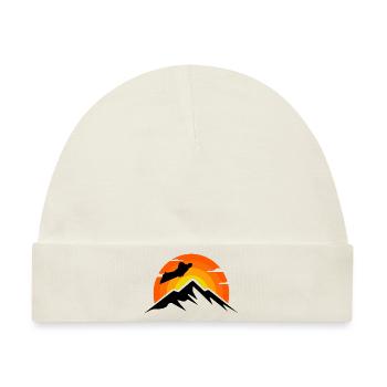 Wingsuit fliegen Base Jumping Skydiving Retro - Baby Premium Organic Mütze - Naturweiß - Vorne