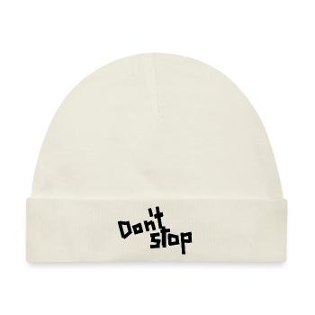 Don´t Stop - Baby Premium Organic Mütze - Naturweiß - Vorne