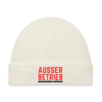 Ausser Betrieb!!! Geduldsfaden Gerissen!!! - Baby Premium Organic Mütze - Naturweiß - Vorne