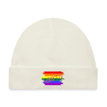 LGBTQ Gay Pride CSD - Baby Premium Organic Mütze - Naturweiß - Vorne