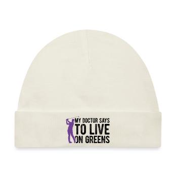 Golfplatz zum Golfen Golf - Baby Premium Organic Mütze - Naturweiß - Vorne