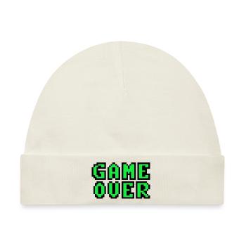 Game Over Retrogaming Vintage-Pixel - Baby Premium Organic Mütze - Naturweiß - Vorne