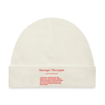 Masseur Definition - Baby Premium Organic Mütze - Naturweiß - Vorne