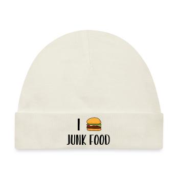 Ich liebe Junk Food - Baby Premium Organic Mütze - Naturweiß - Vorne