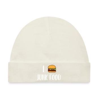 Ich liebe Junk Food - Baby Premium Organic Mütze - Naturweiß - Vorne