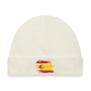Spanien Flagge used - Baby Premium Organic Mütze - Naturweiß - Vorne