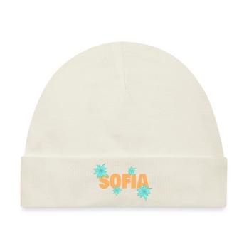 Geschenk für Sofia - Baby Premium Organic Mütze - Naturweiß - Vorne