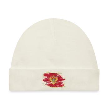 Montenegro Flagge used - Baby Premium Organic Mütze - Naturweiß - Vorne