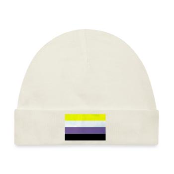Nonbinary Pride Flag - Baby Premium Organic Mütze - Naturweiß - Vorne