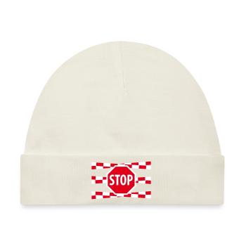 Stop - Baby Premium Organic Mütze - Naturweiß - Vorne