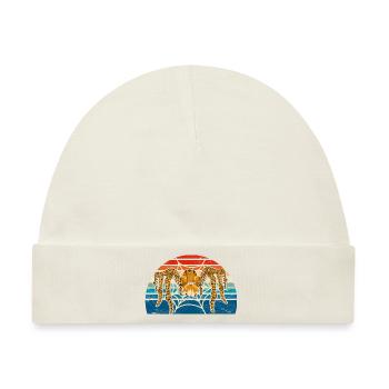 Spinnennetz Arachnide Tier Geschenk Retro Spinne - Baby Premium Organic Mütze - Naturweiß - Vorne