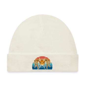 Tierliebhaber Spinnennetz Geschenk Retro Spinne - Baby Premium Organic Mütze - Naturweiß - Vorne