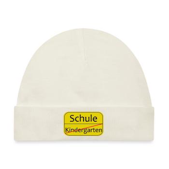 Schule Kindergarten endlich Schüler - Baby Premium Organic Mütze - Naturweiß - Vorne
