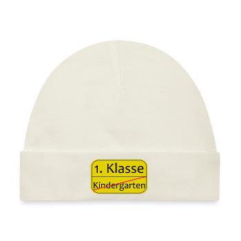 Kindergarten Schule 1 Klasse - Baby Premium Organic Mütze - Naturweiß - Vorne