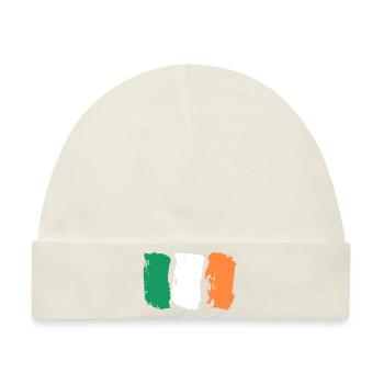 Irische Flagge / Republik Irland Nationalflagge - Baby Premium Organic Mütze - Naturweiß - Vorne