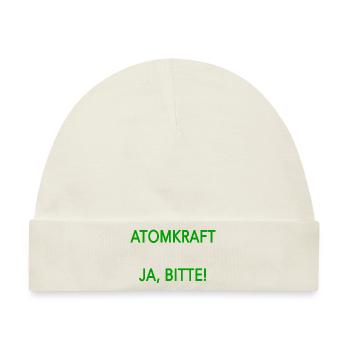 Atomkraft ja bitte - Baby Premium Organic Mütze - Naturweiß - Vorne