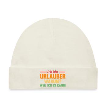 Sommerurlaub Urlauber Urlaub - Baby Premium Organic Mütze - Naturweiß - Vorne