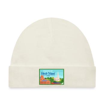 Rhode Island Fil-Am Design für stolze Pinoys - Baby Premium Organic Mütze - Naturweiß - Vorne
