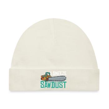 I Sneeze Sawdust 2 - Baby Premium Organic Mütze - Naturweiß - Vorne