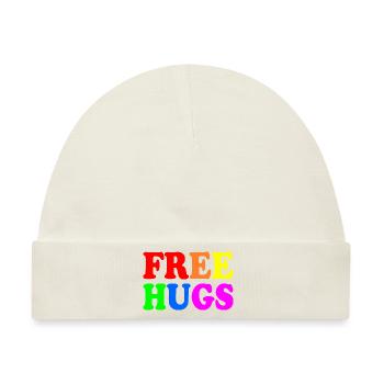 Free hugs - Baby Premium Organic Mütze - Naturweiß - Vorne