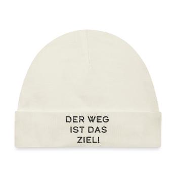 Der Weg ist das Ziel! - Baby Premium Organic Mütze - Naturweiß - Vorne