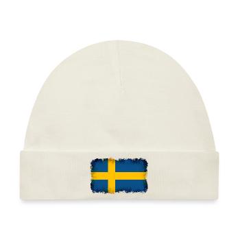 Schweden als Schweden - Baby Premium Organic Mütze - Naturweiß - Vorne